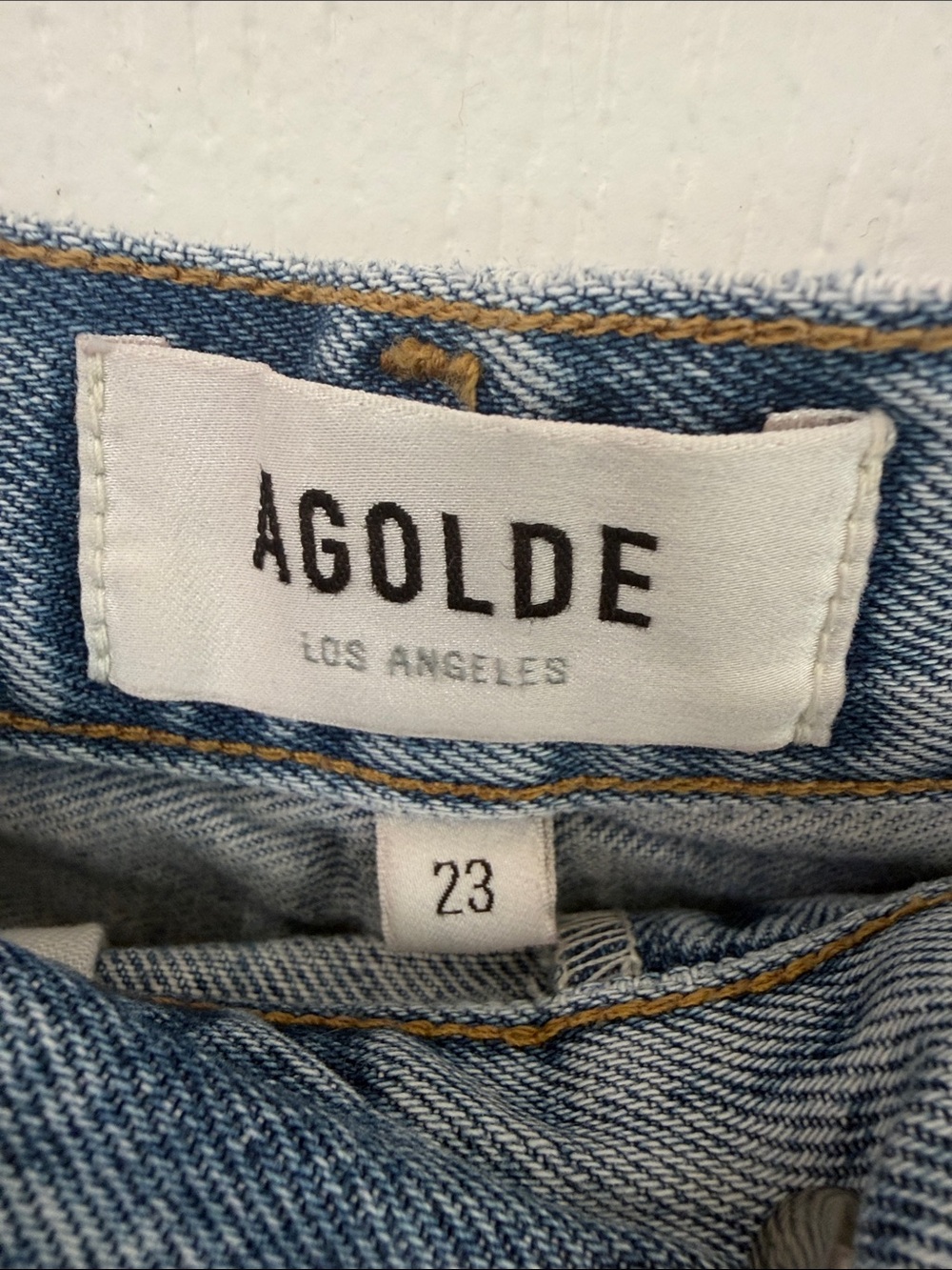 AGOLDE Distressed Stella Denim Cut-off Shorts Sz 23 - Picture 6 of 7